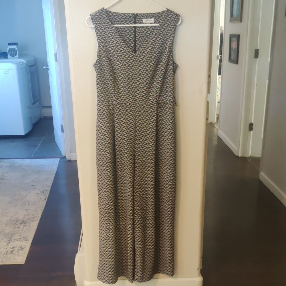 Calvin Klein Black and White Geometric Romper